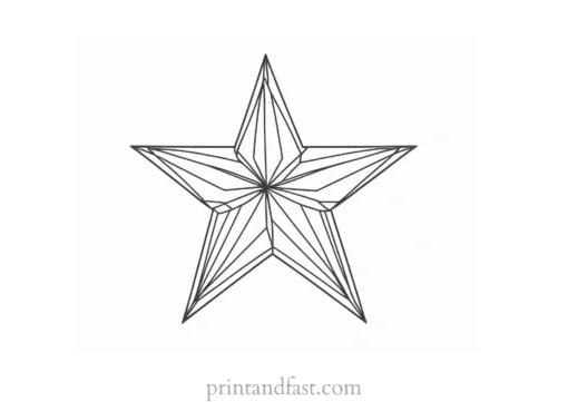 star coloring page for kids