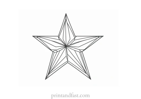 star coloring page for kids