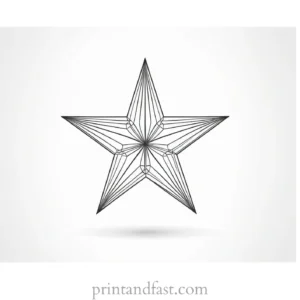 star coloring page free