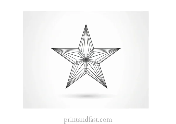 star coloring page free