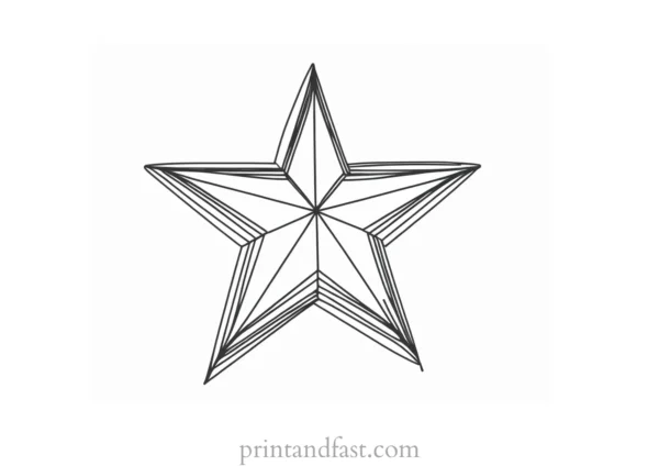 star coloring page illustration