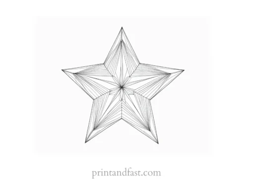 star coloring page intricate