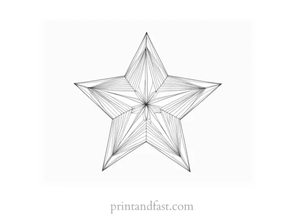 star coloring page intricate