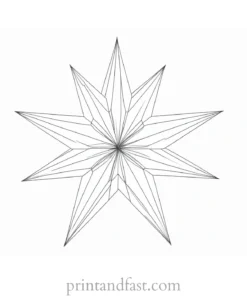 star coloring page outline