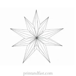 star coloring page outline