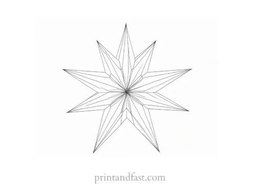 star coloring page outline