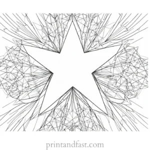 star coloring page pattern 1