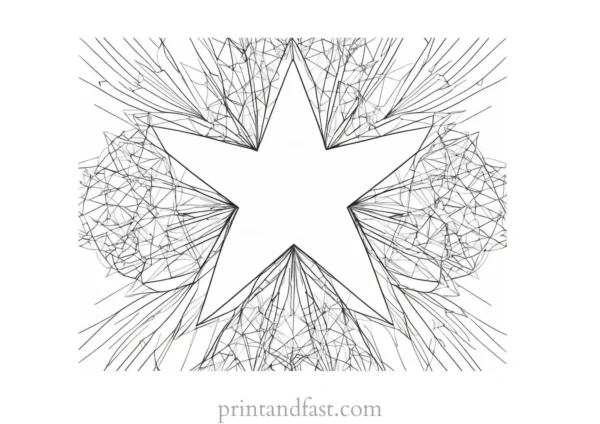 star coloring page pattern 1