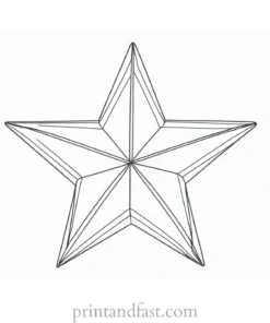 star coloring page simple