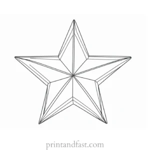 star coloring page simple