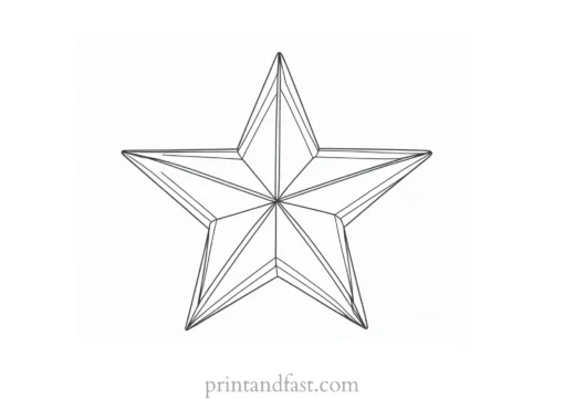 star coloring page simple