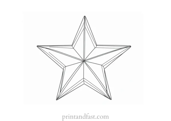 star coloring page simple