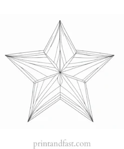 star coloring page template