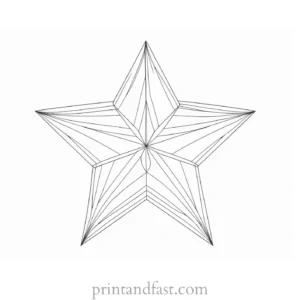 star coloring page template