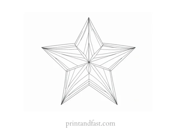 star coloring page template