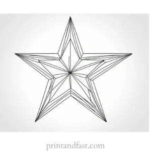 star coloring page worksheet