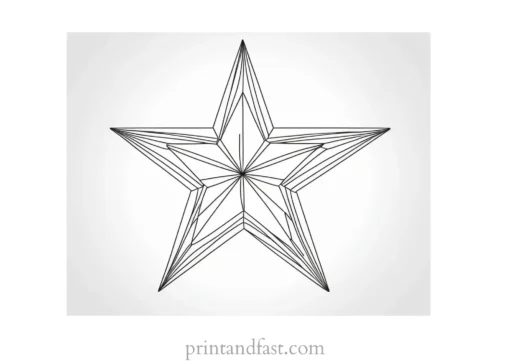 star coloring page worksheet