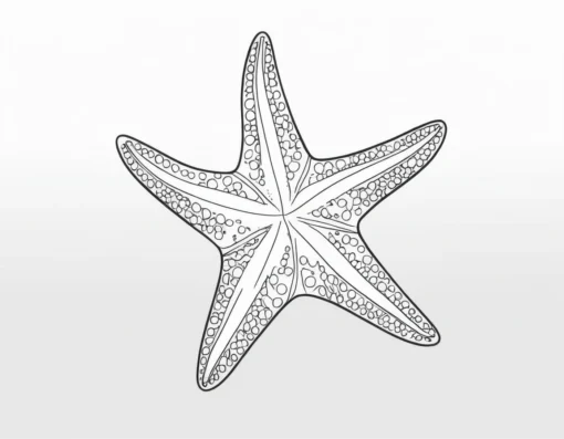 starfish fish coloring page