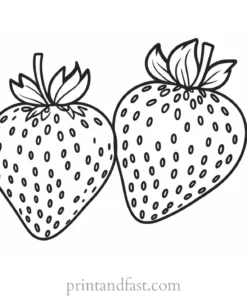 strawberry coloring page cartoonish