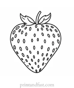 strawberry coloring page easy