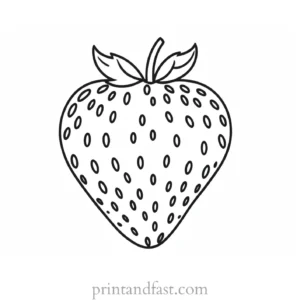 strawberry coloring page easy