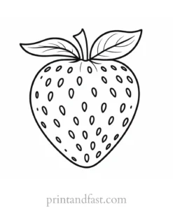 strawberry coloring page for adults