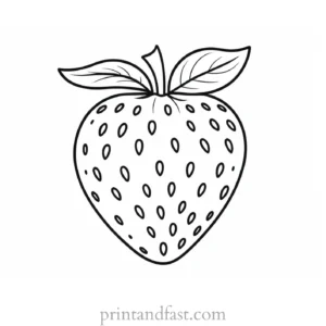 strawberry coloring page for adults