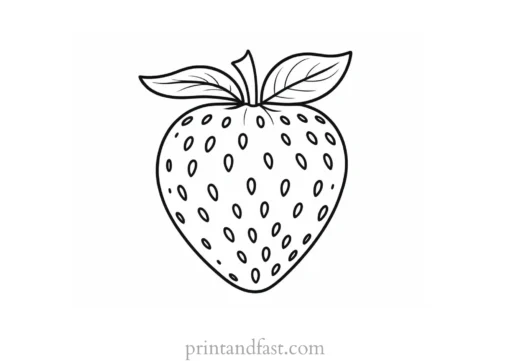 strawberry coloring page for adults