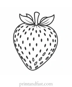 strawberry coloring page for kids