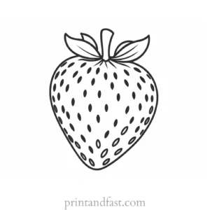 strawberry coloring page for kids