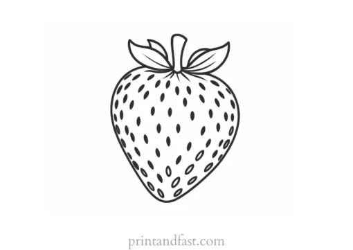 strawberry coloring page for kids