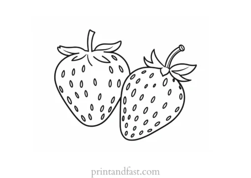 strawberry coloring page free