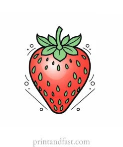 strawberry coloring page fun