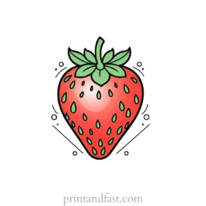 strawberry coloring page fun