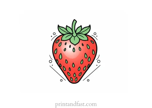 strawberry coloring page fun