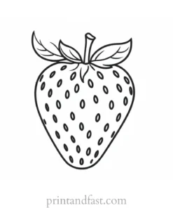 strawberry coloring page large