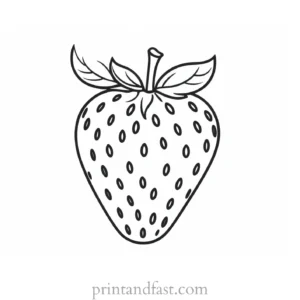 strawberry coloring page large