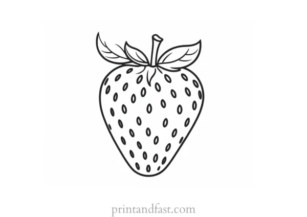 strawberry coloring page large