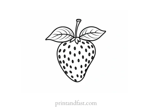 strawberry coloring page online