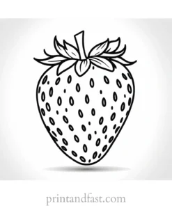 strawberry coloring page printable