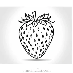 strawberry coloring page printable