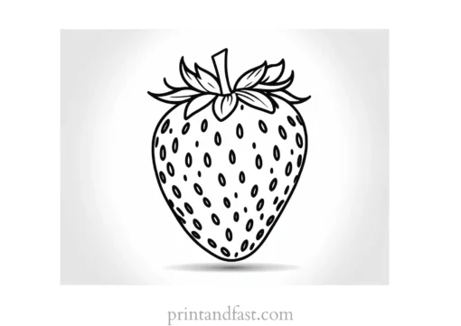 strawberry coloring page printable