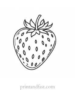 strawberry coloring page simple