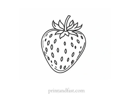 strawberry coloring page simple