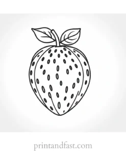 strawberry coloring page small