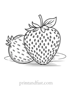 strawberry coloring page summer