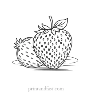 strawberry coloring page summer