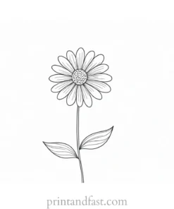 summer flower coloring page