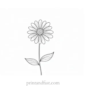 summer flower coloring page