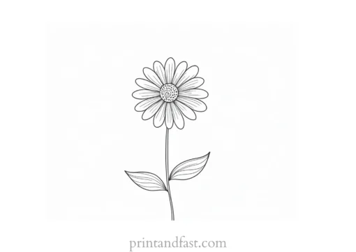 summer flower coloring page